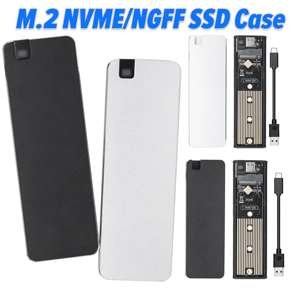 M.2 NVME NGFF ָ Ʈ ̺ Ŭ, 10Gbps SSD ̽, USB 3.2, GEN2 ݼ SSD ̽, 2230, 2242, 2260/2280 SSD